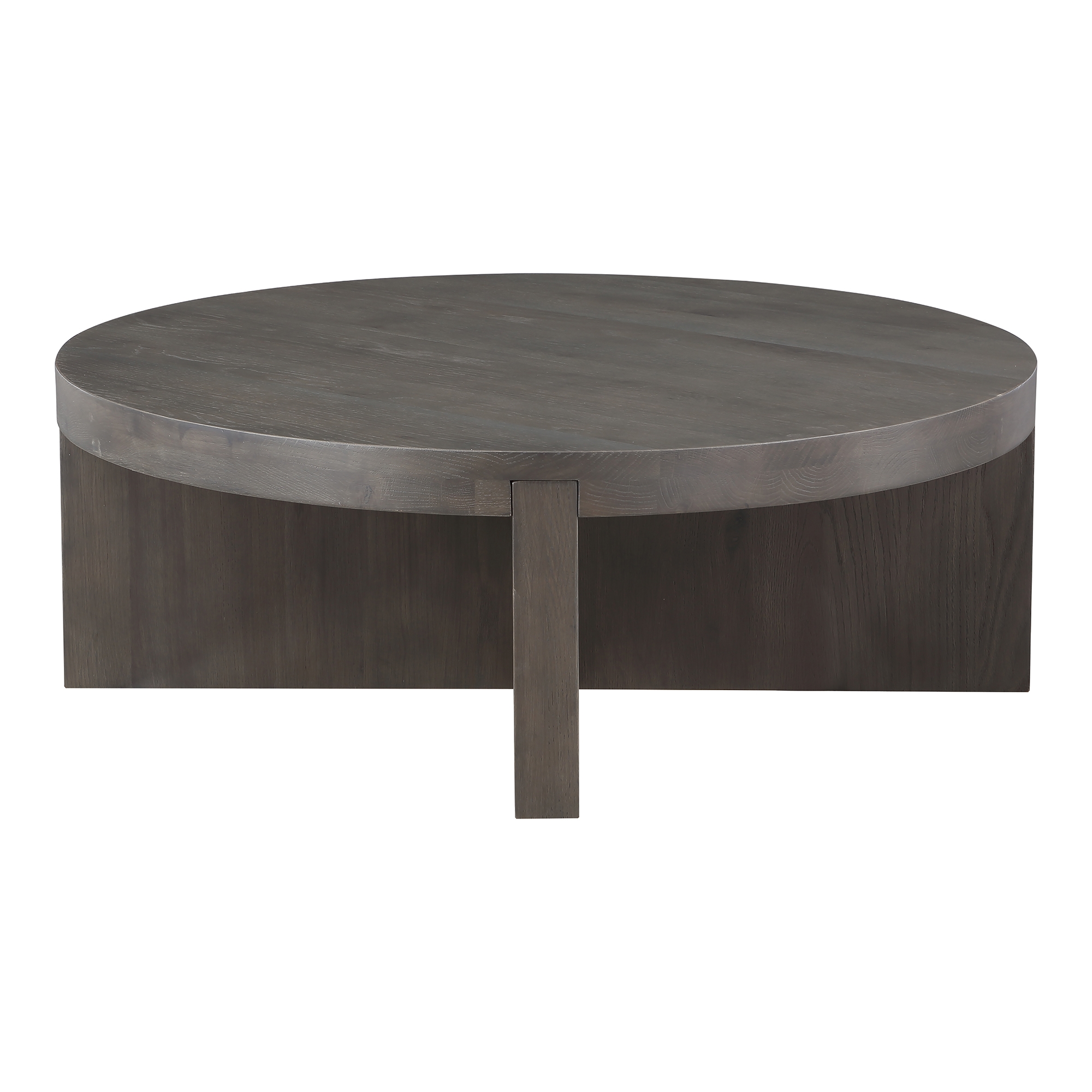 Folke Round Coffee Table Dark Brown - Image 1