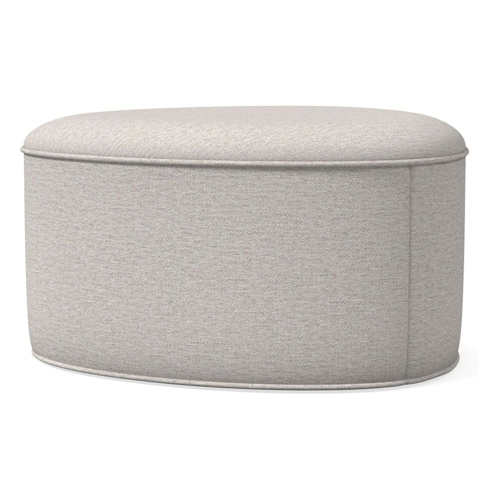Pebble Ottoman Large, Poly, Twill, Sand, Concealed Supports - Image 0