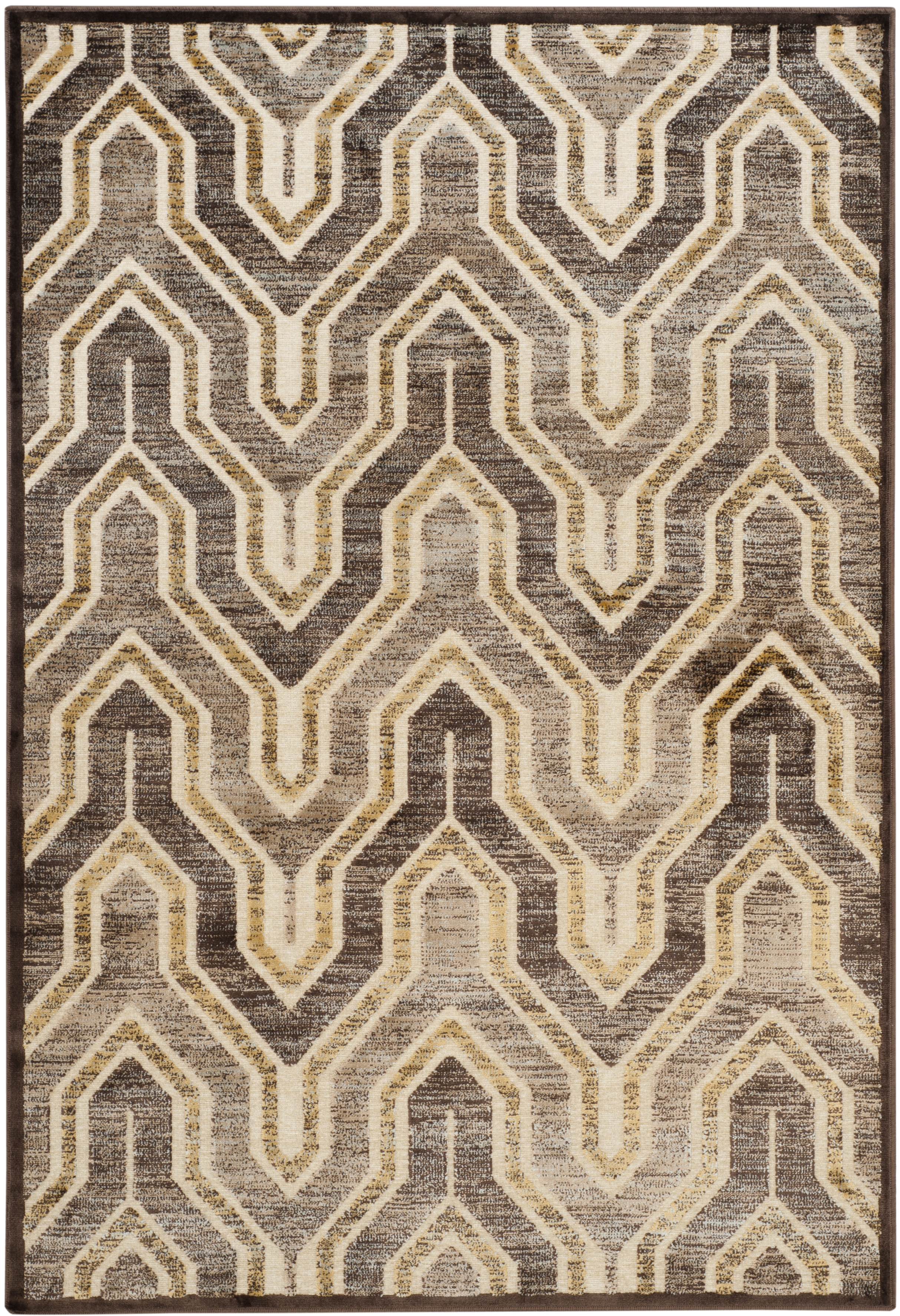 Arlo Home Woven Area Rug, PAR352-1340, Cream/Brown,  5' 3" X 7' 6" - Image 0