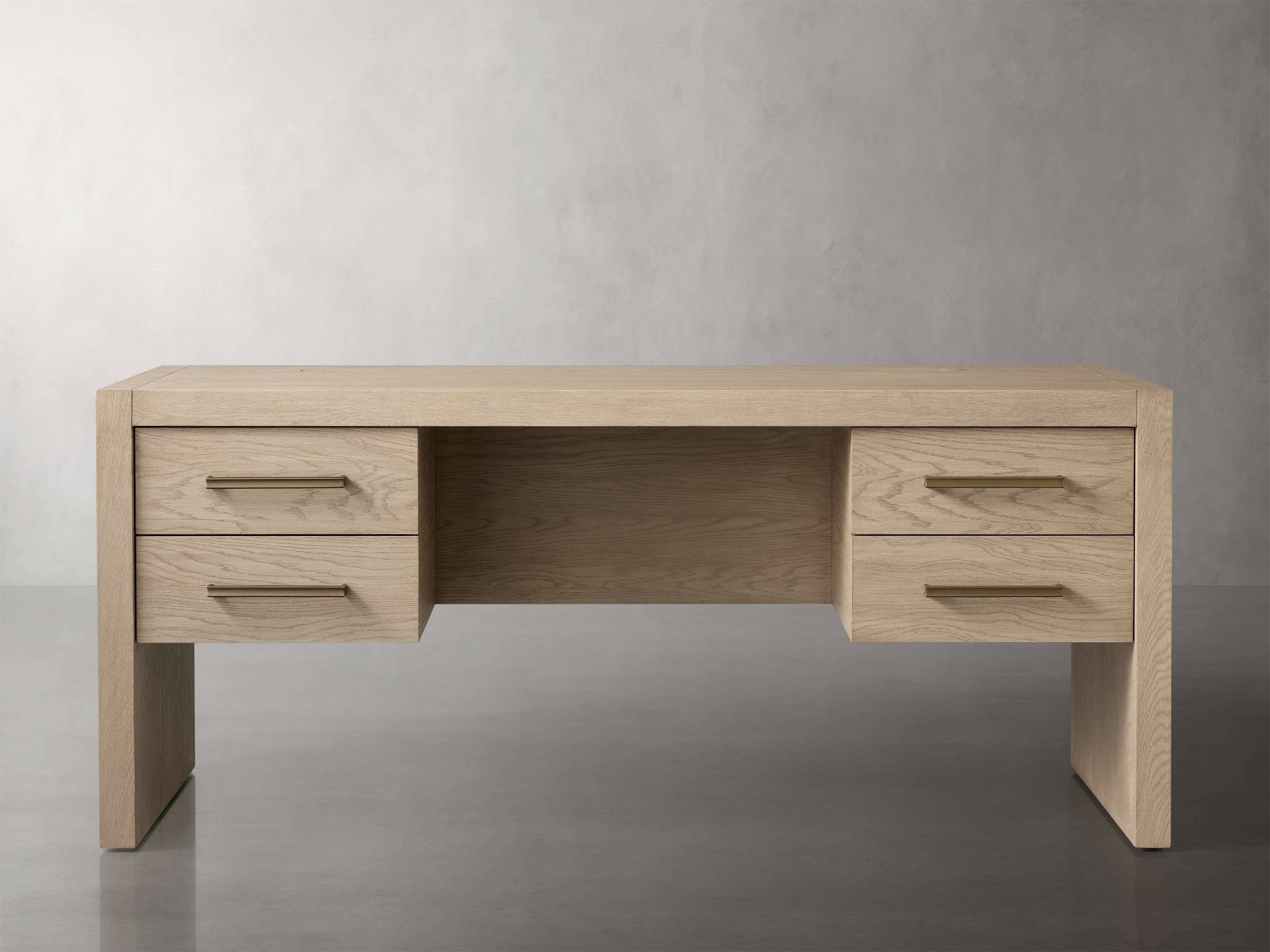 Bodhi Executive Desk in Wood Natural  Oat - Image 0