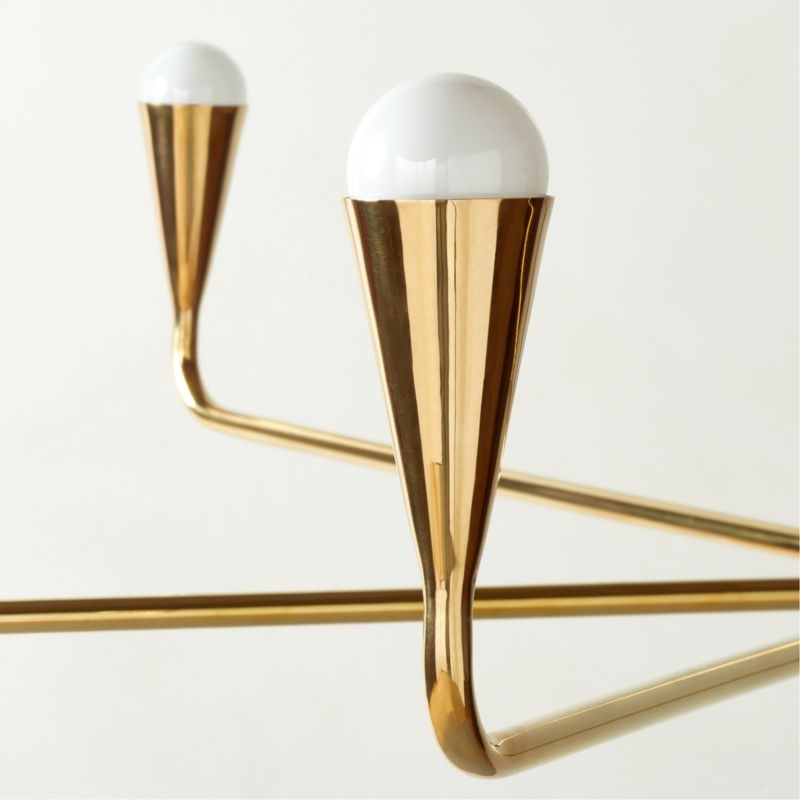 Meldon Polished Brass Chandelier - Image 2