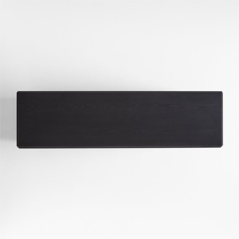 Roseau 69" Charcoal Black Wood Credenza - Image 5