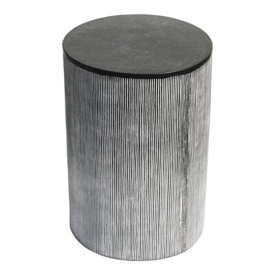 Beazer Glass Top Drum End Table - Image 0