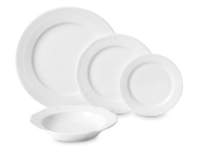 Pillivuyt Eclectique Porcelain 16-Piece Dinnerware Set with Cereal Bowl, White - Image 2