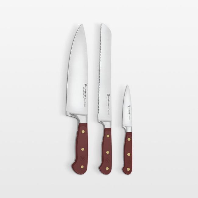 Wusthof Classic Color Tasty Sumac Red 3-Piece Knife Set - Image 0
