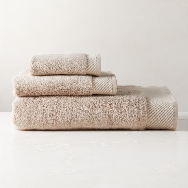 Arlow Organic Cotton Light Taupe Bath Towel Set - Image 0