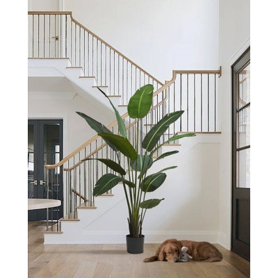 83" Faux Banana Leaf Tree In Pot - Image 1