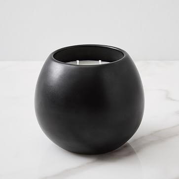 Pure Ceramic Two-Wick Candle, Black - Image 0