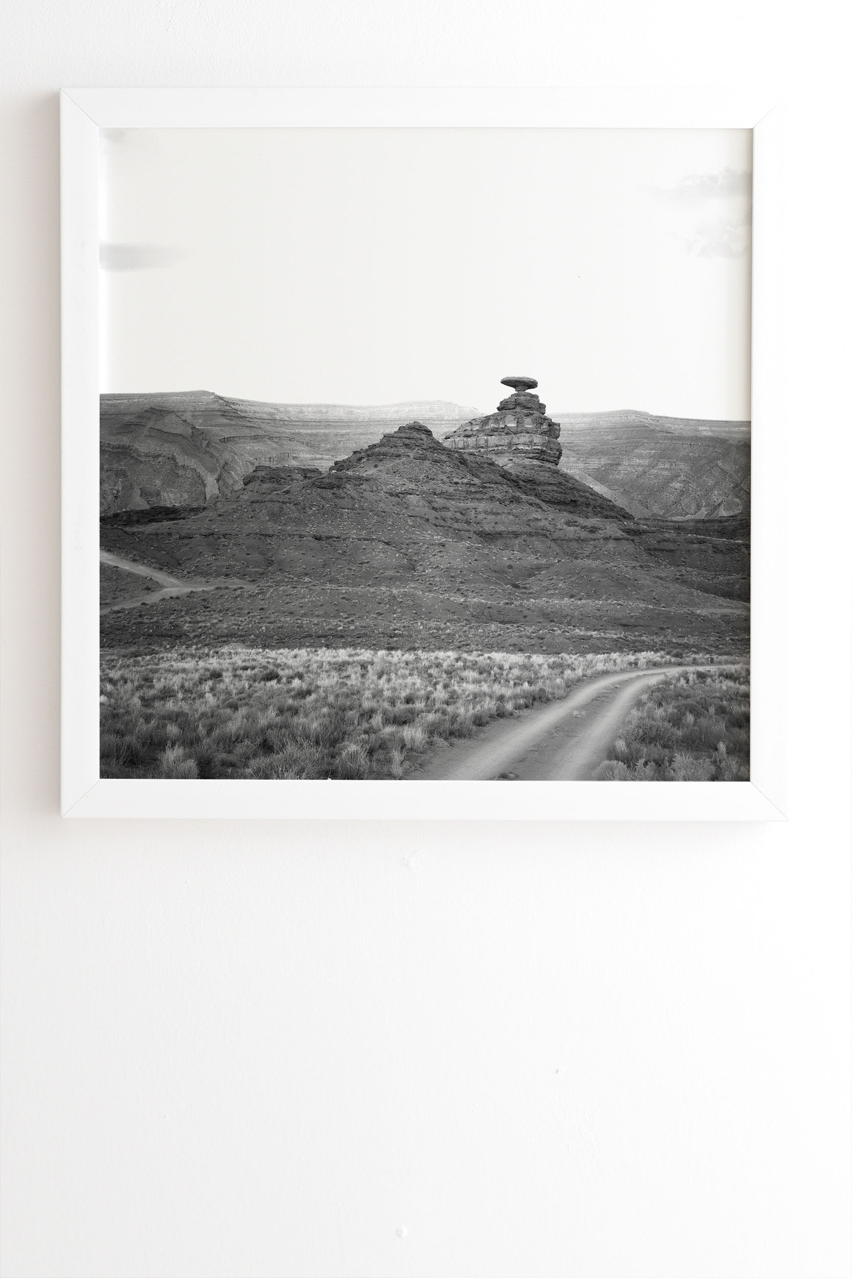 Desert Southwest by Catherine McDonald - Framed Wall Art Basic White 30" x 30" - Image 0
