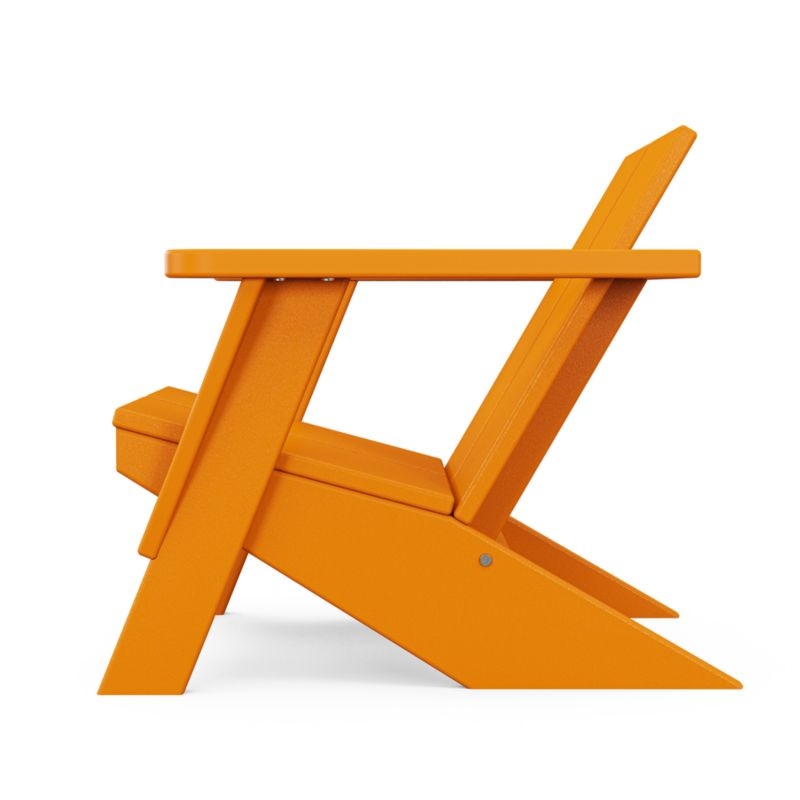Paso Tangerine Orange Outdoor Kids Adirondack Chair by POLYWOOD ® - Image 1
