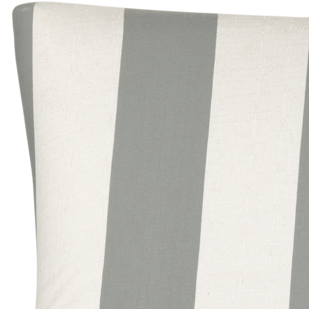 Lester 19''H Awning Stripes Dining Chair (Set Of 2) - Flat Nail Heads - Grey/Bone/Espresso - Safavieh - Image 6