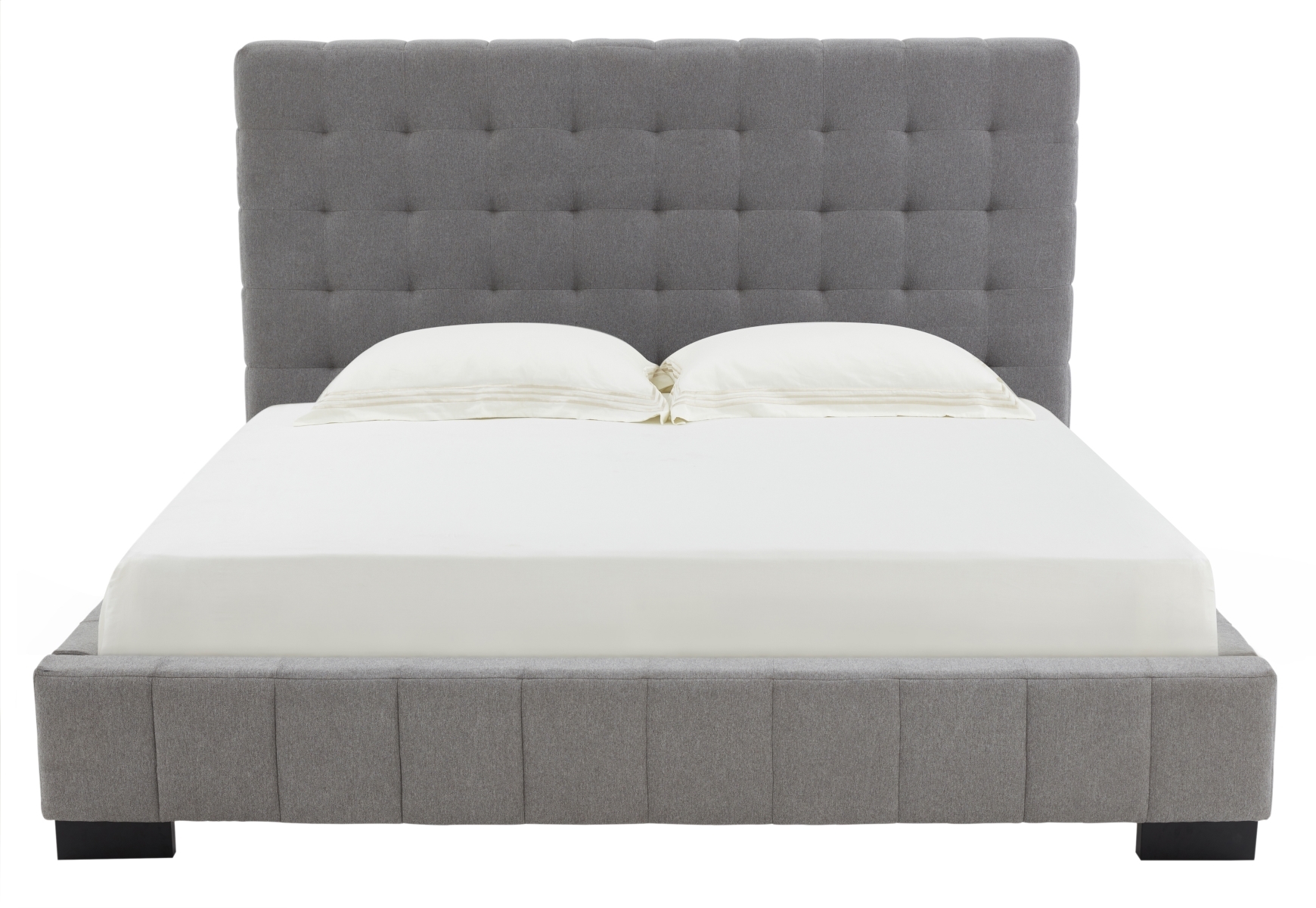 Vivaldi Tufted Linen Bed - Grey/Black - Image 0