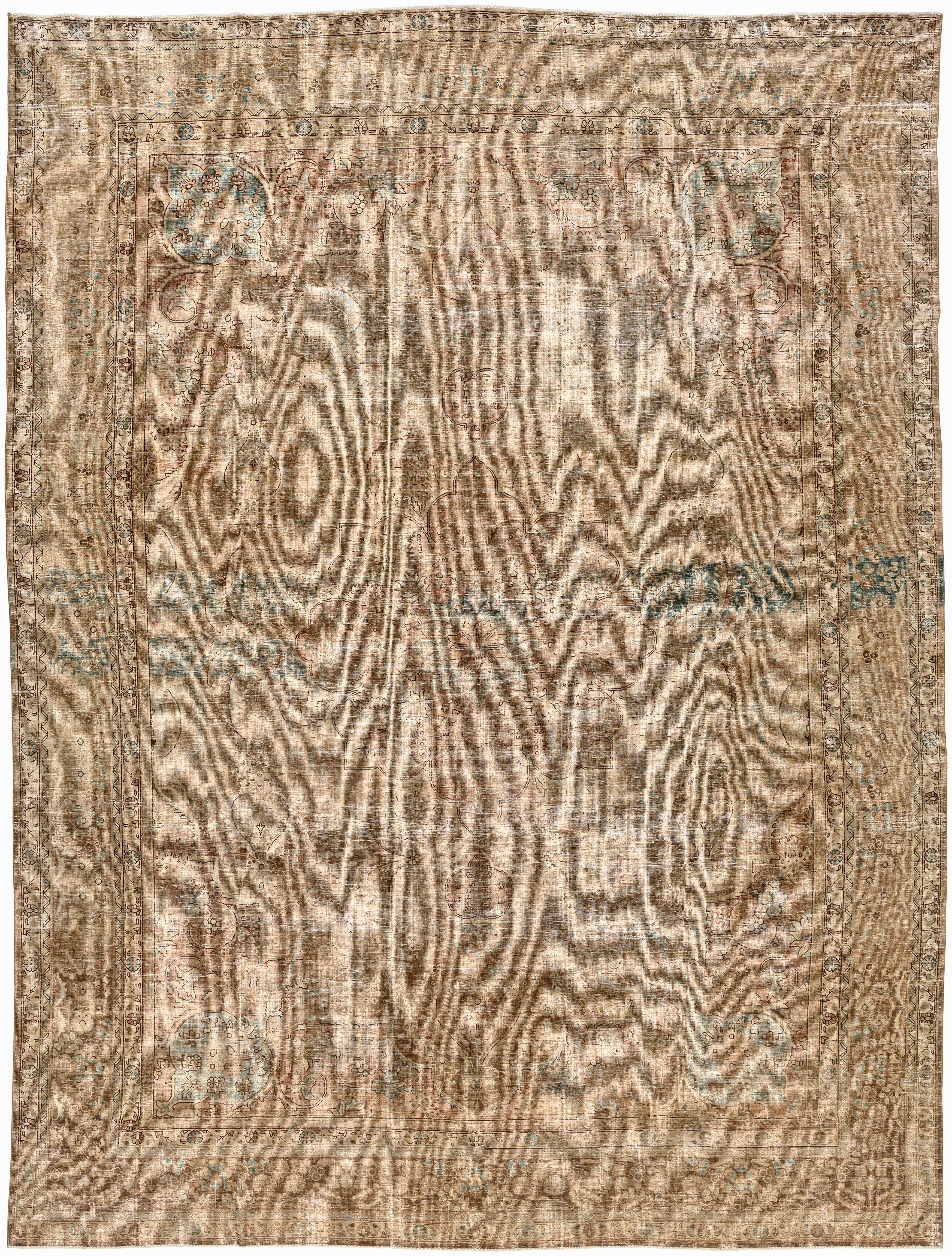 Antique One of a Kind  Indoor 10'2" x 13'6" Handmade Rug - Image 0