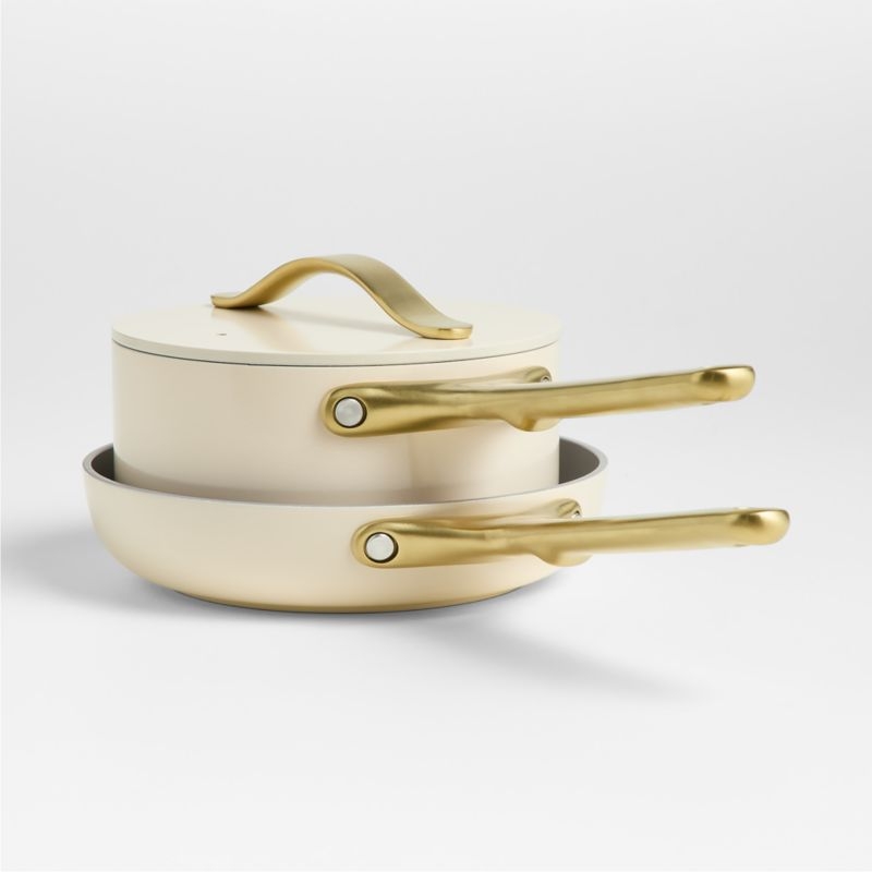 Caraway ® Cream Mini Cookware Duo with Gold Hardware - Image 3