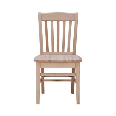 Alexes Solid Wood Slat Back Dining Chair in Unfinished - Image 0