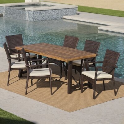 Avebury Outdoor 7 Piece Dining Set with Cushions - Image 0