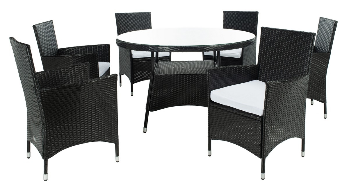 Challe Dining Set - Black/White - Safavieh - Image 6
