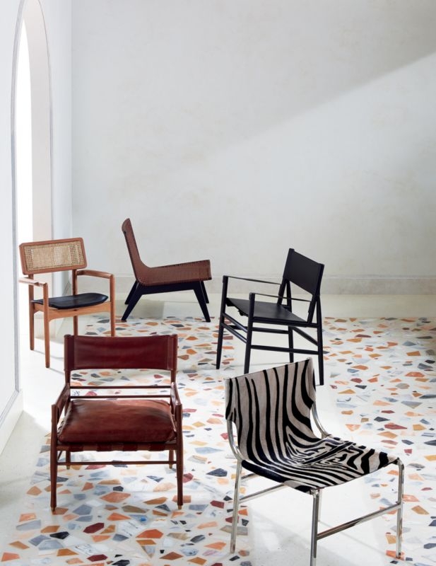 Morada Leather Weave Chair - Image 3