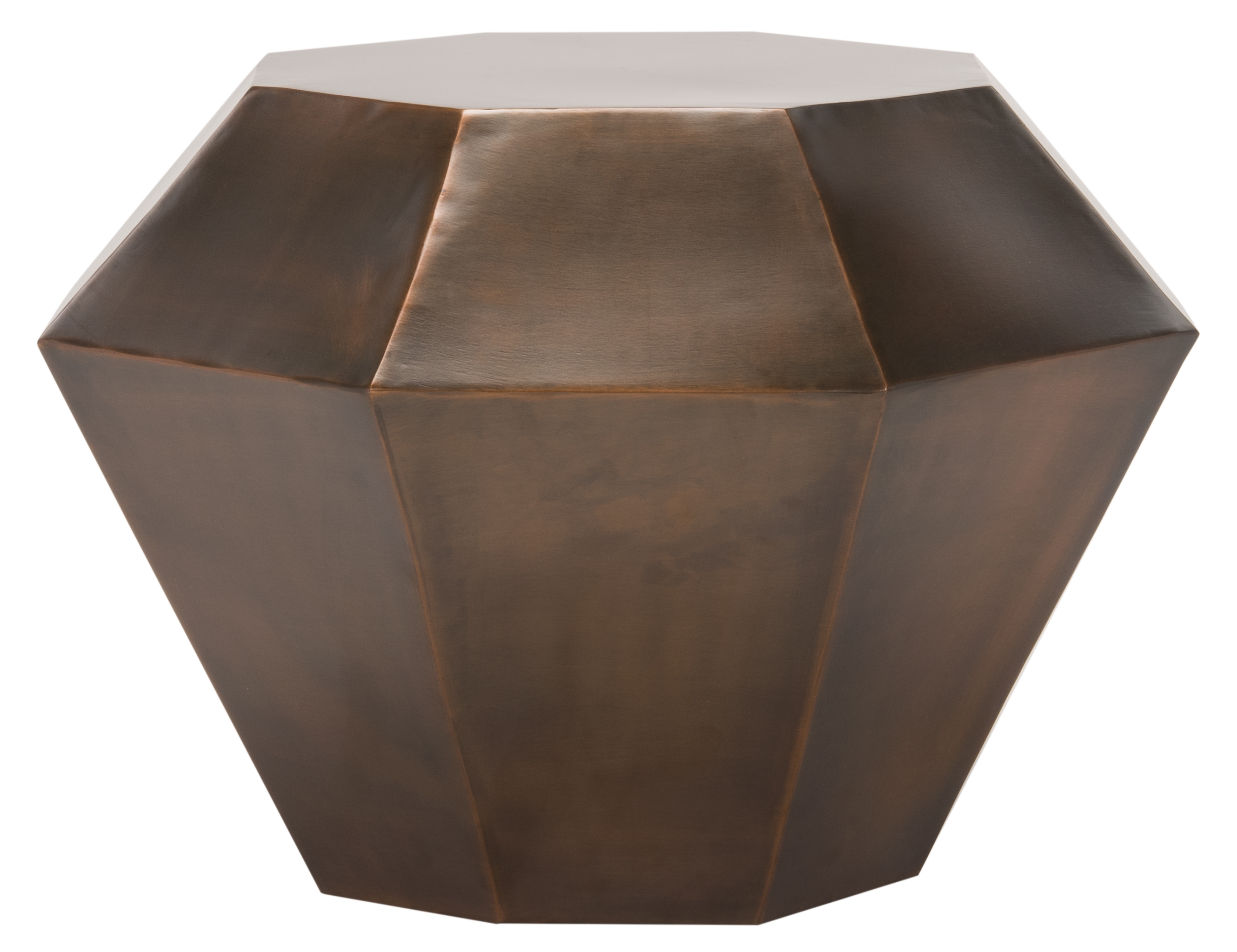 Grace Diamond Accent Table - Antique Copper - Safavieh - Image 1