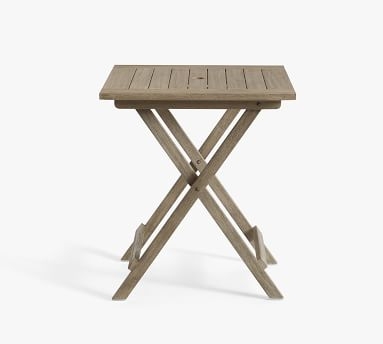 Indio Folding Bistro Table, Weathered Gray - Image 3
