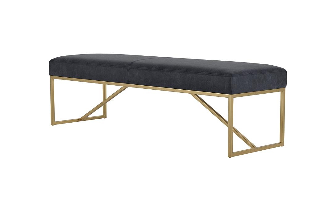 Otto Leather Bench - Image 2