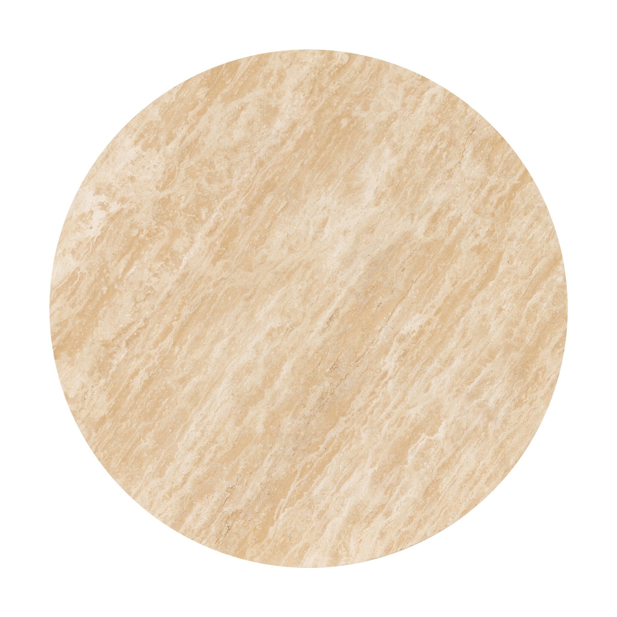 Toli End Table - Travertine - Image 6