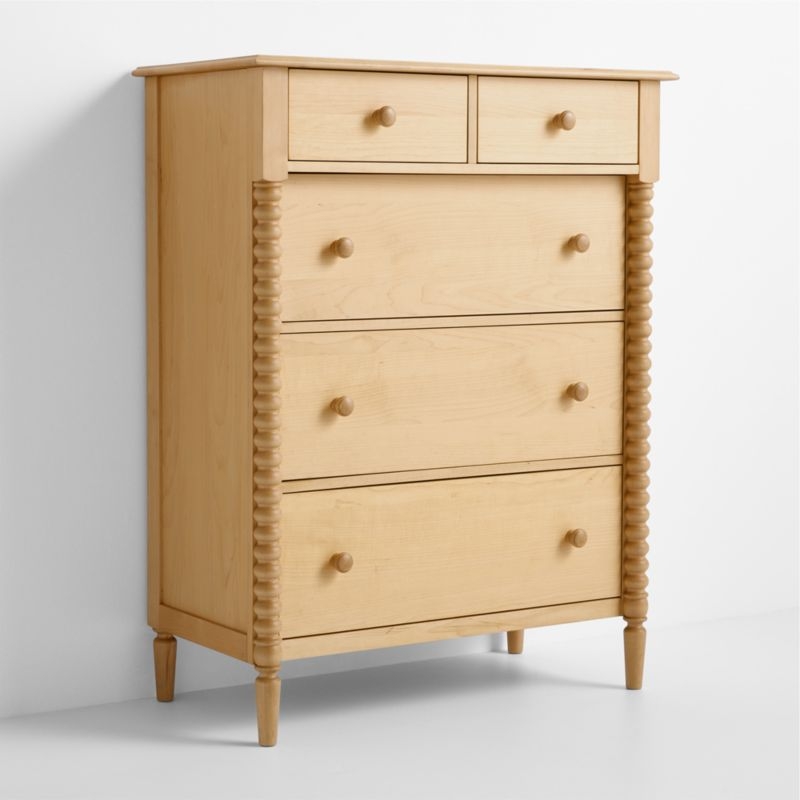 Jenny Lind Maple Wood Tall 7-Drawer Kids Dresser - Image 5