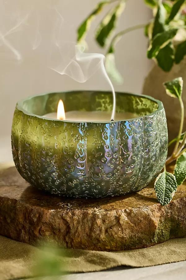 Beaded Pumpkin Candle - Image 0