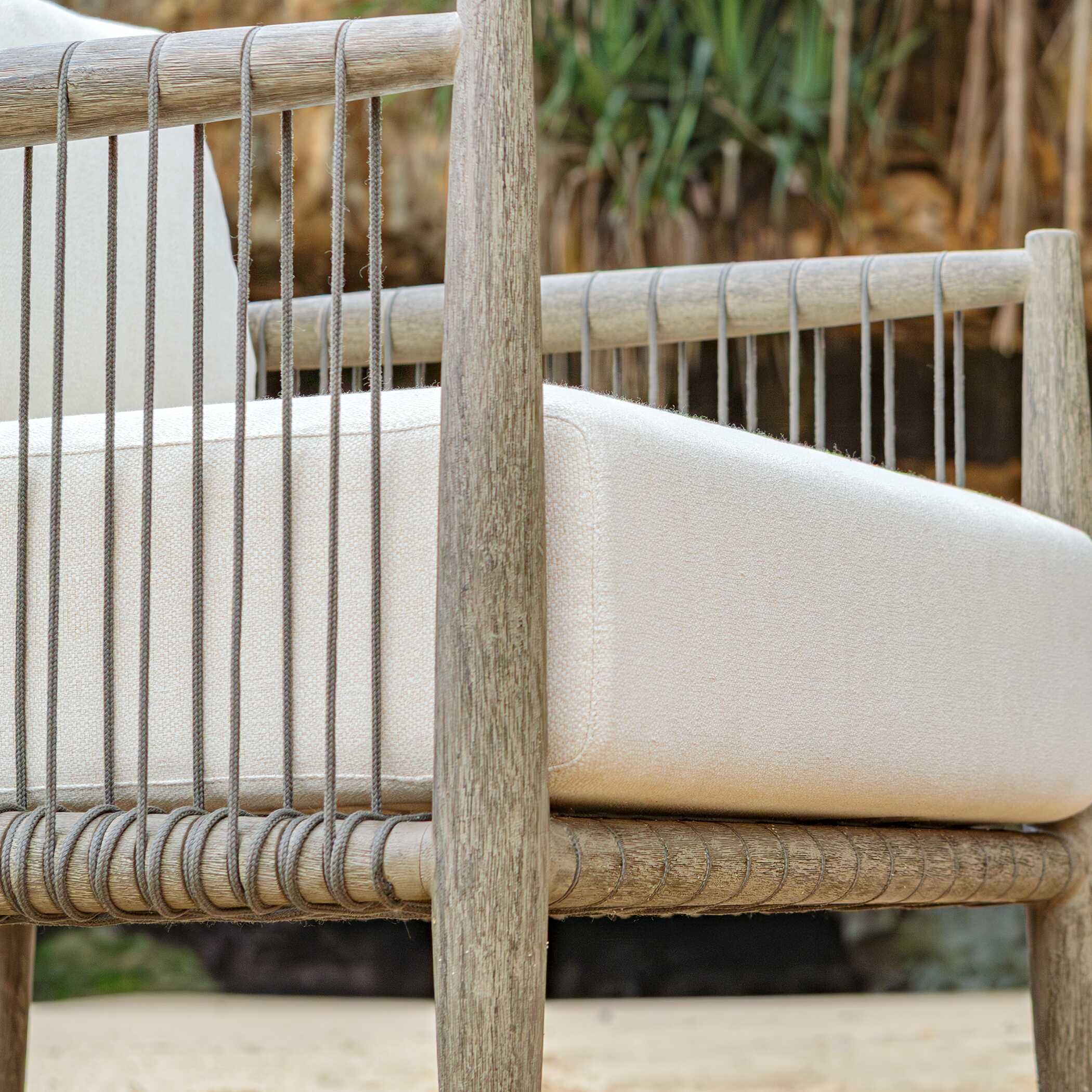 Borneo White Outdoor Lounge Chair - Image 8
