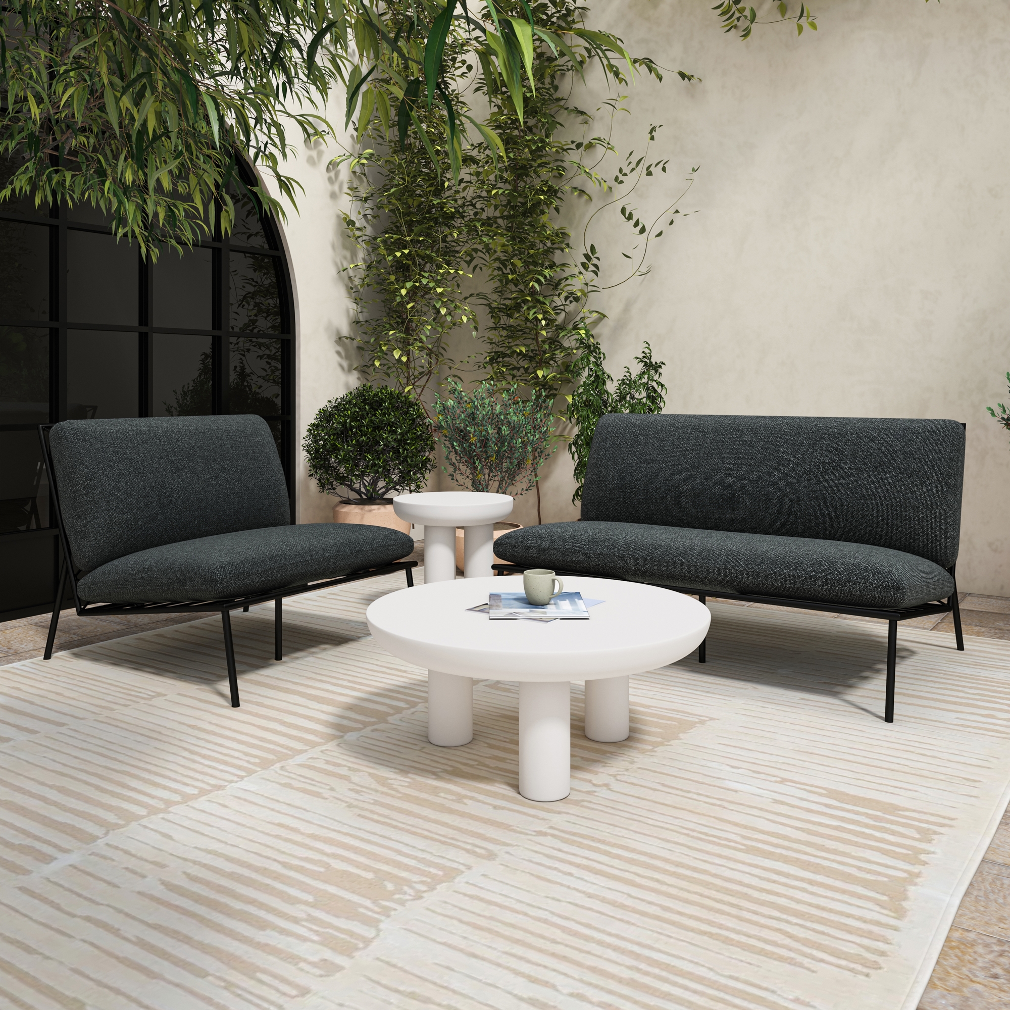 Salma Outdoor Sofa Speckled Charcoal - Image 6