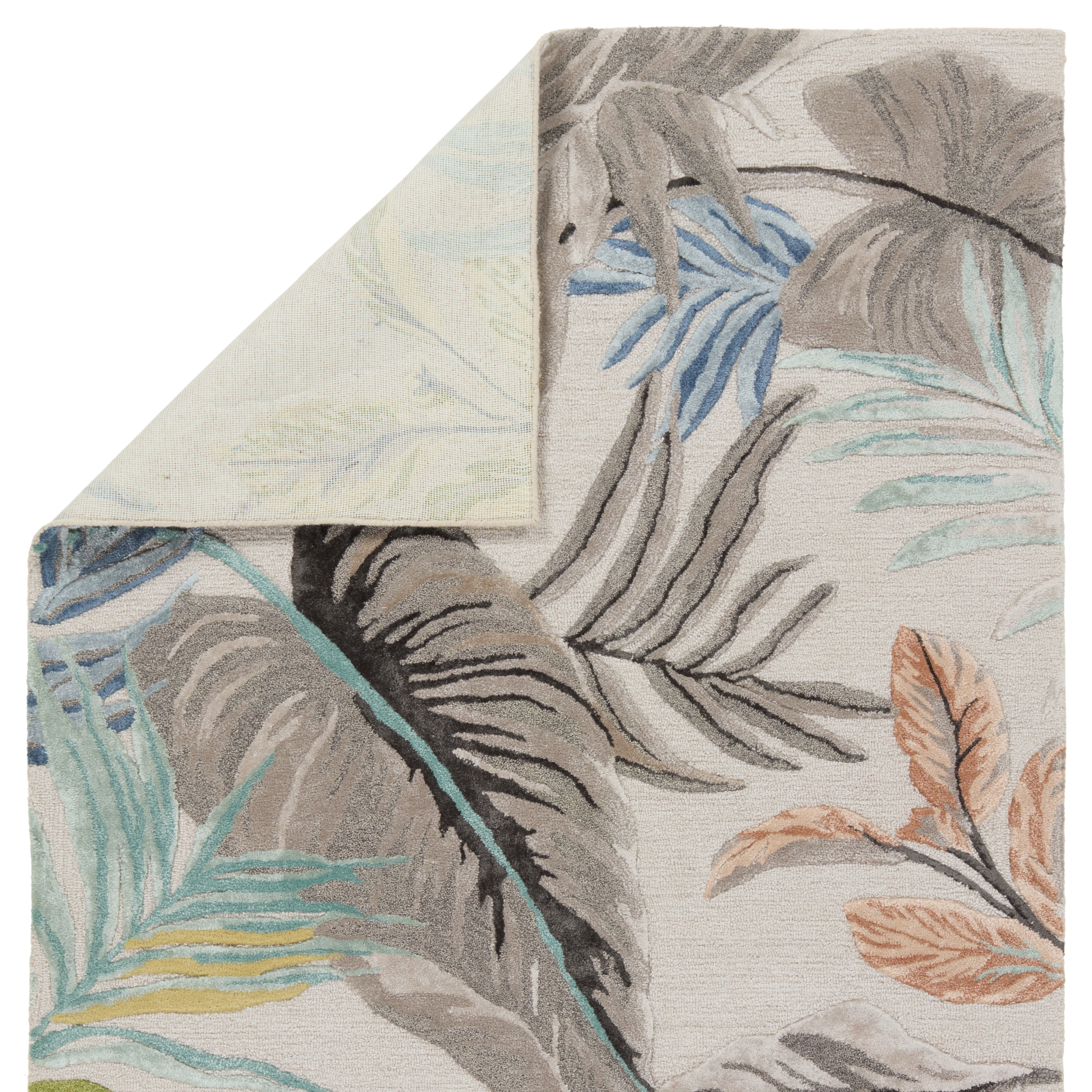 Medley PLM01 Handmade Floral Ivory and Green Area Rug (5'x8') - Image 2