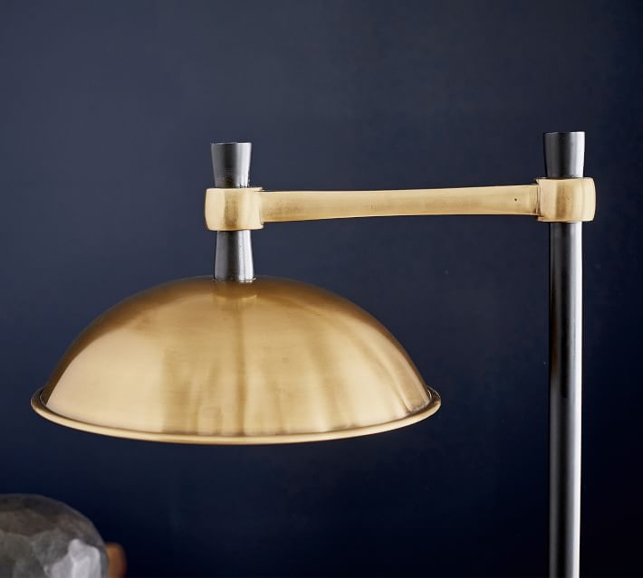 Leland Metal Task Table Lamp, Bronze & Antique Brass - Image 5