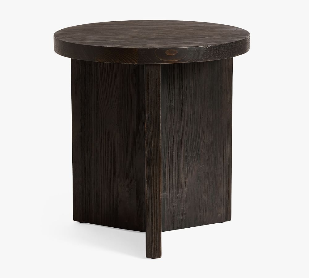 Folsom 19" Round End Table, Charcoal - Image 0