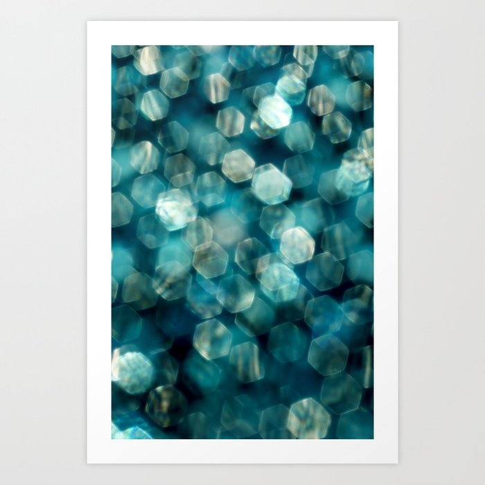 Blue Sparkles Art Print by Ingrid Beddoes Photography - Small - Image 0