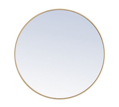 Moritz Round Mirror, Brass, 36'' - Image 0