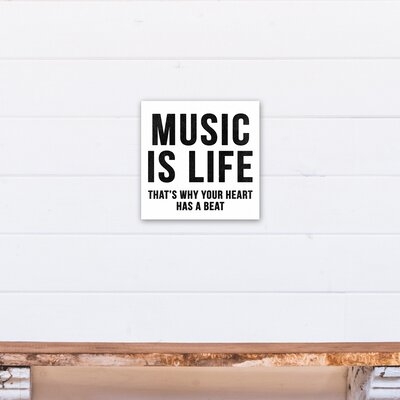 Moxee Music Is Life Wrapped Canvas Art - Image 0
