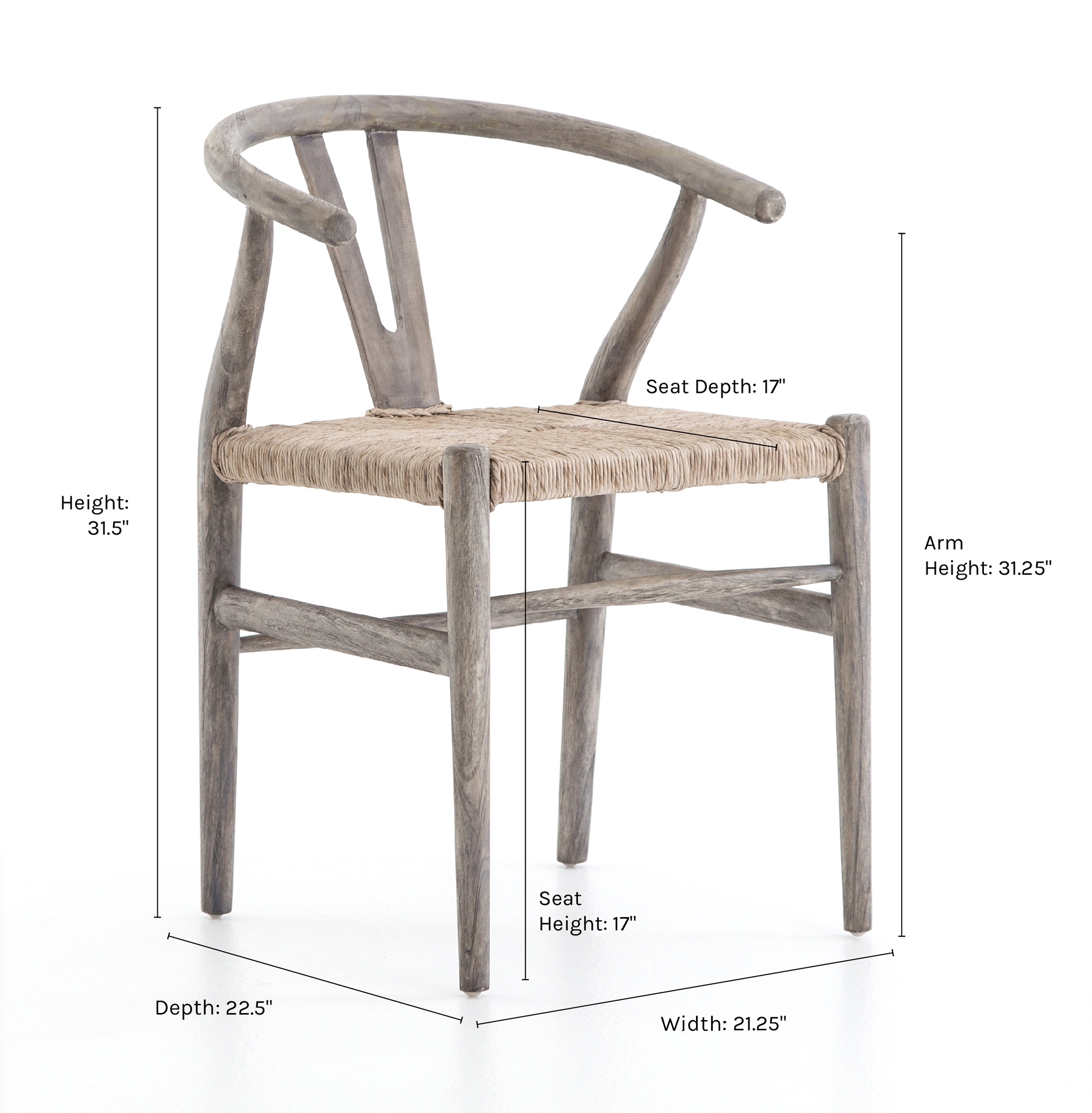 Gradie Indoor/Outdoor Dining Chair, Weathered Gray - Image 14