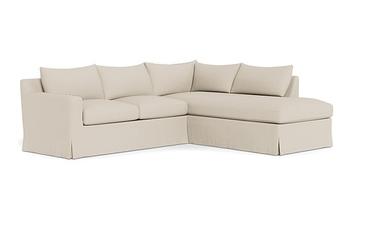 Sloan Slipcovered 3-Seat Right Bumper Sectional - Image 1