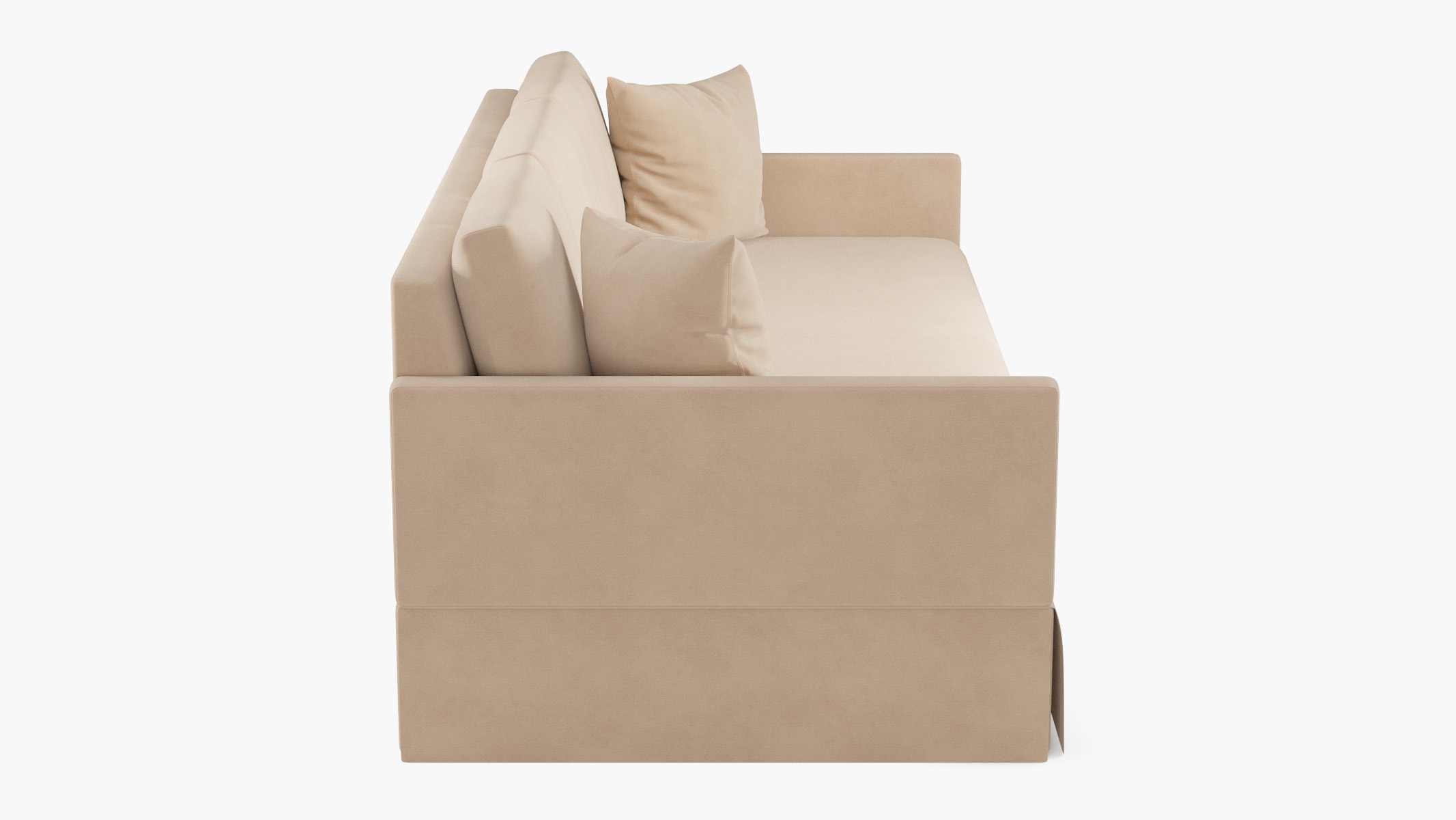 Skirted Track Arm Sofa, Pearl Classic Velvet, Standard (39") - Image 2