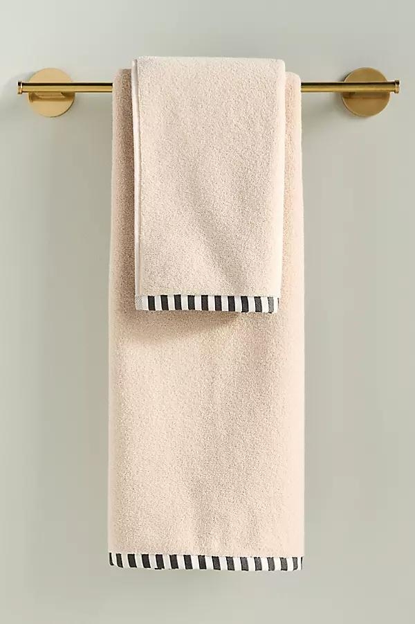 The Sloane Stripe Trim Soft Cotton Towel Collection - Image 0