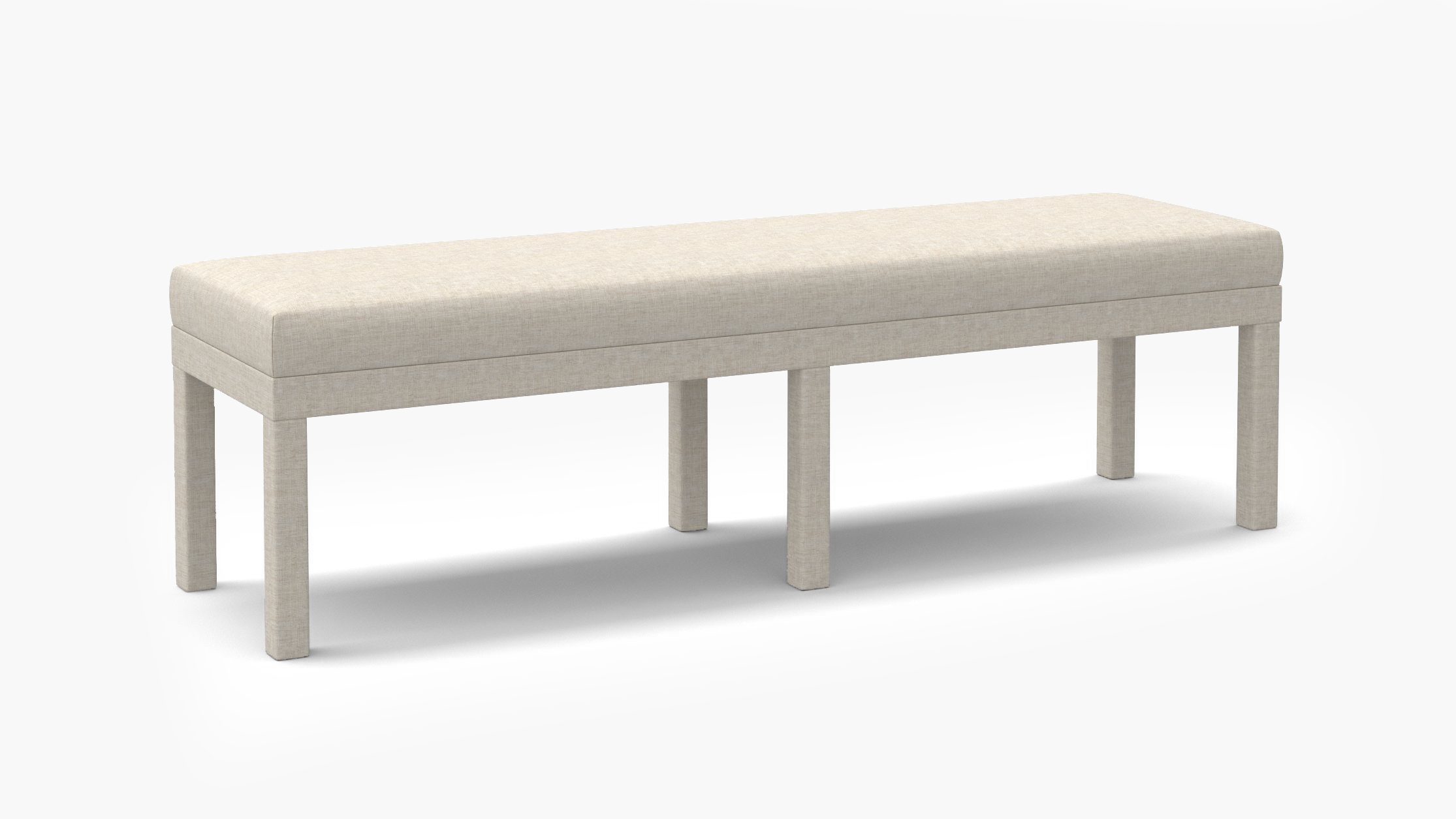 Parsons Bench, Talc Everyday Linen - Image 1