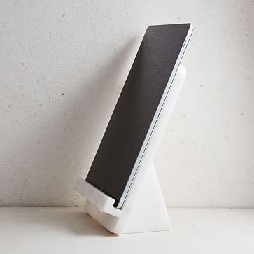 Marble Cookbook Stand, White - Image 1