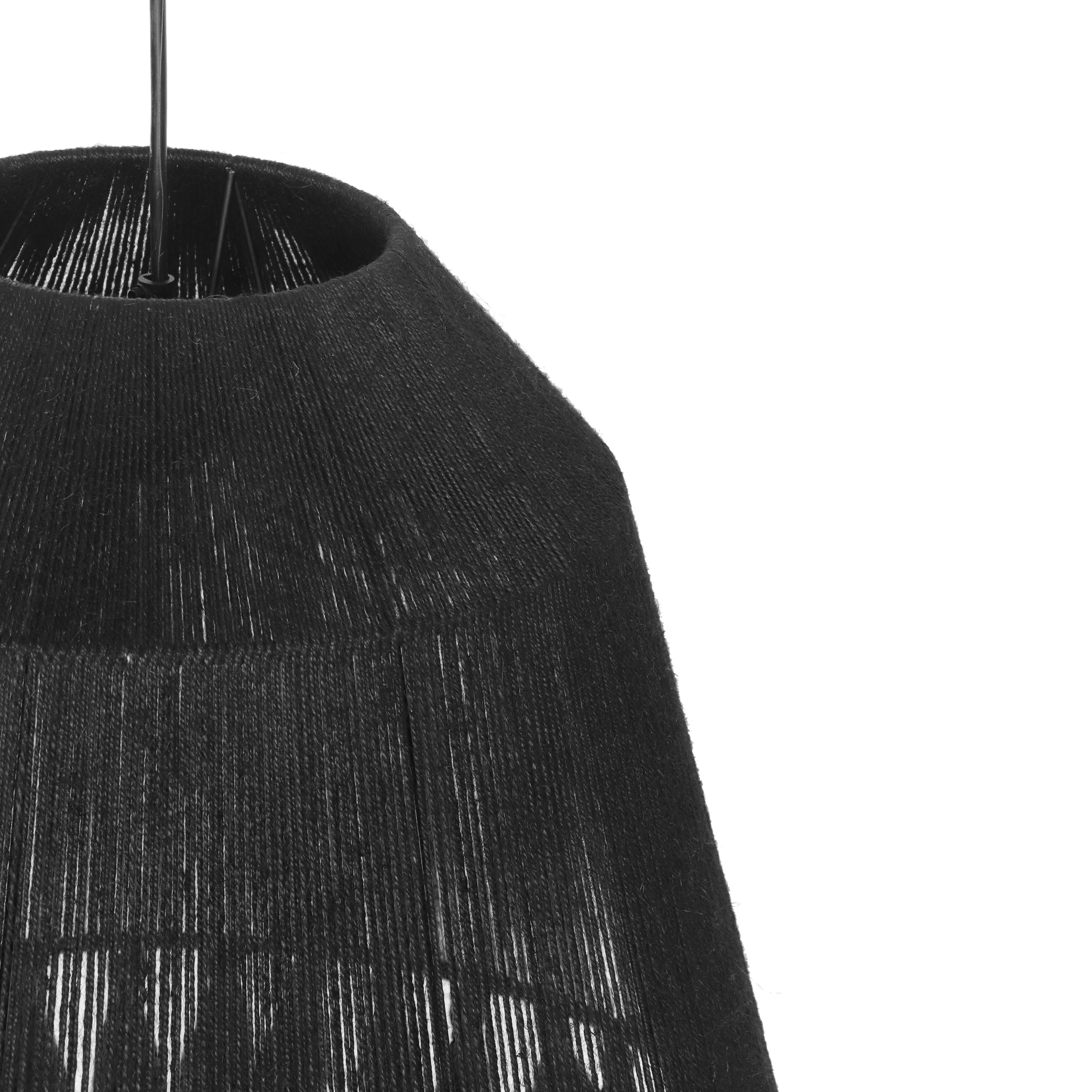 Bokaro Black Jute Large Pendant Lamp - Image 4