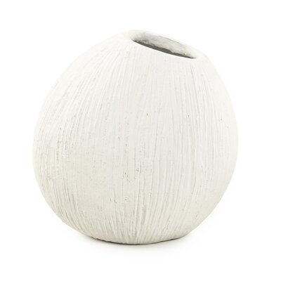 Amirah White Cement Table Vase - Image 0