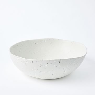 Melamine Serveware, Bowl, Organic Stone, Individual, White - Image 0