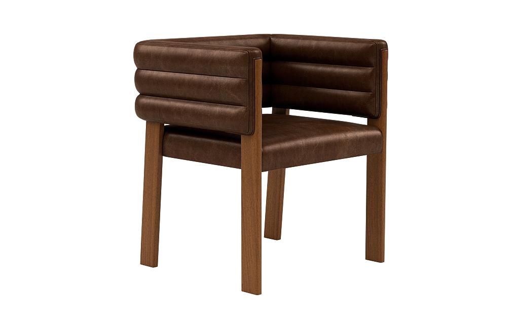Nora Leather Upholstered Wood Framed Chair - Image 1