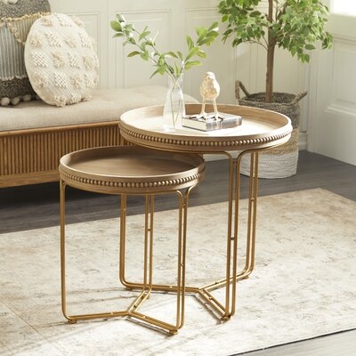 Tray Top Cross Legs Nesting Tables - Image 0