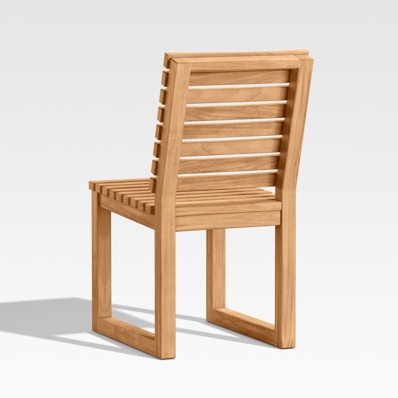 Batten Natural Teak Outdoor Dining Chair - Image 5
