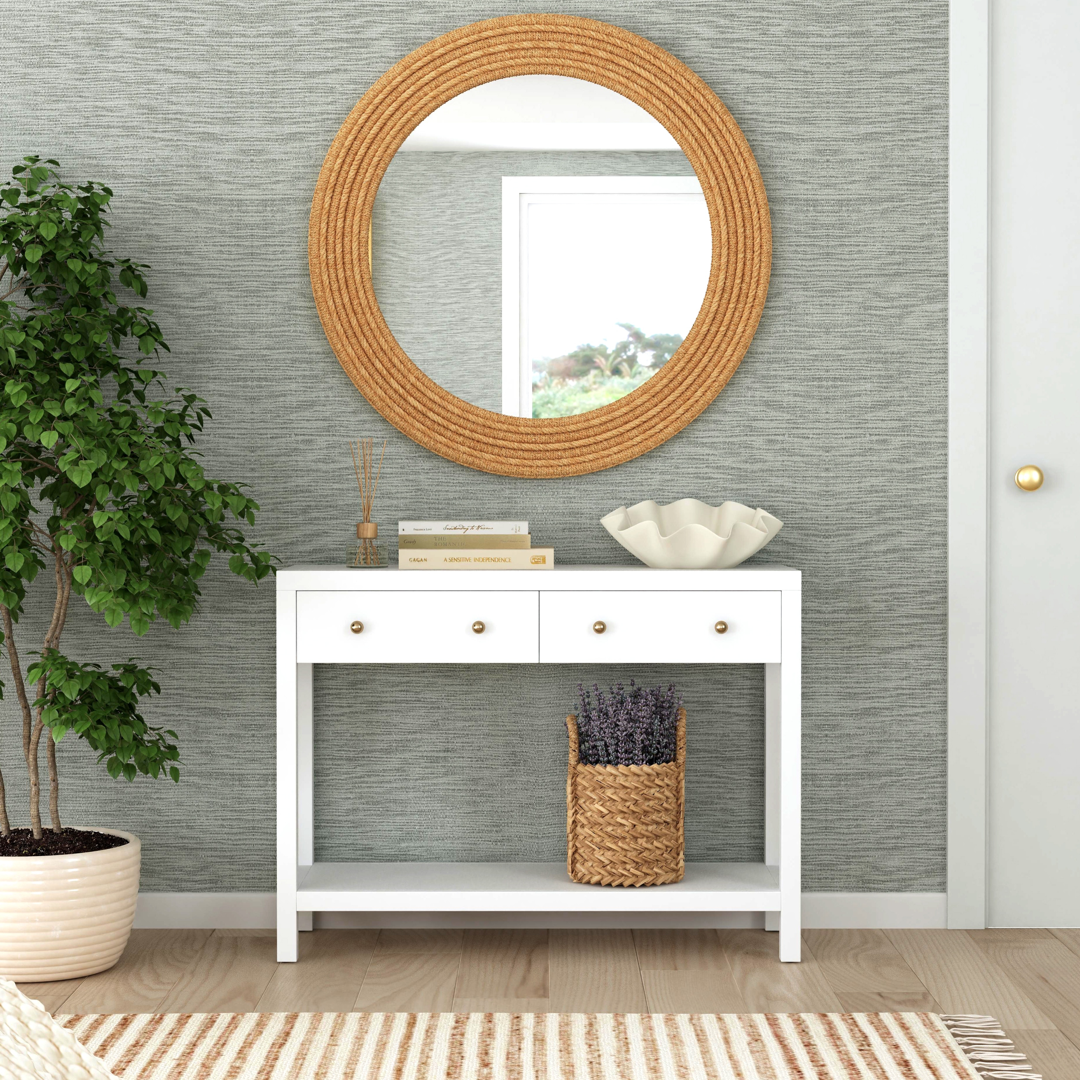 Nora Smooth White Console Table - Image 3