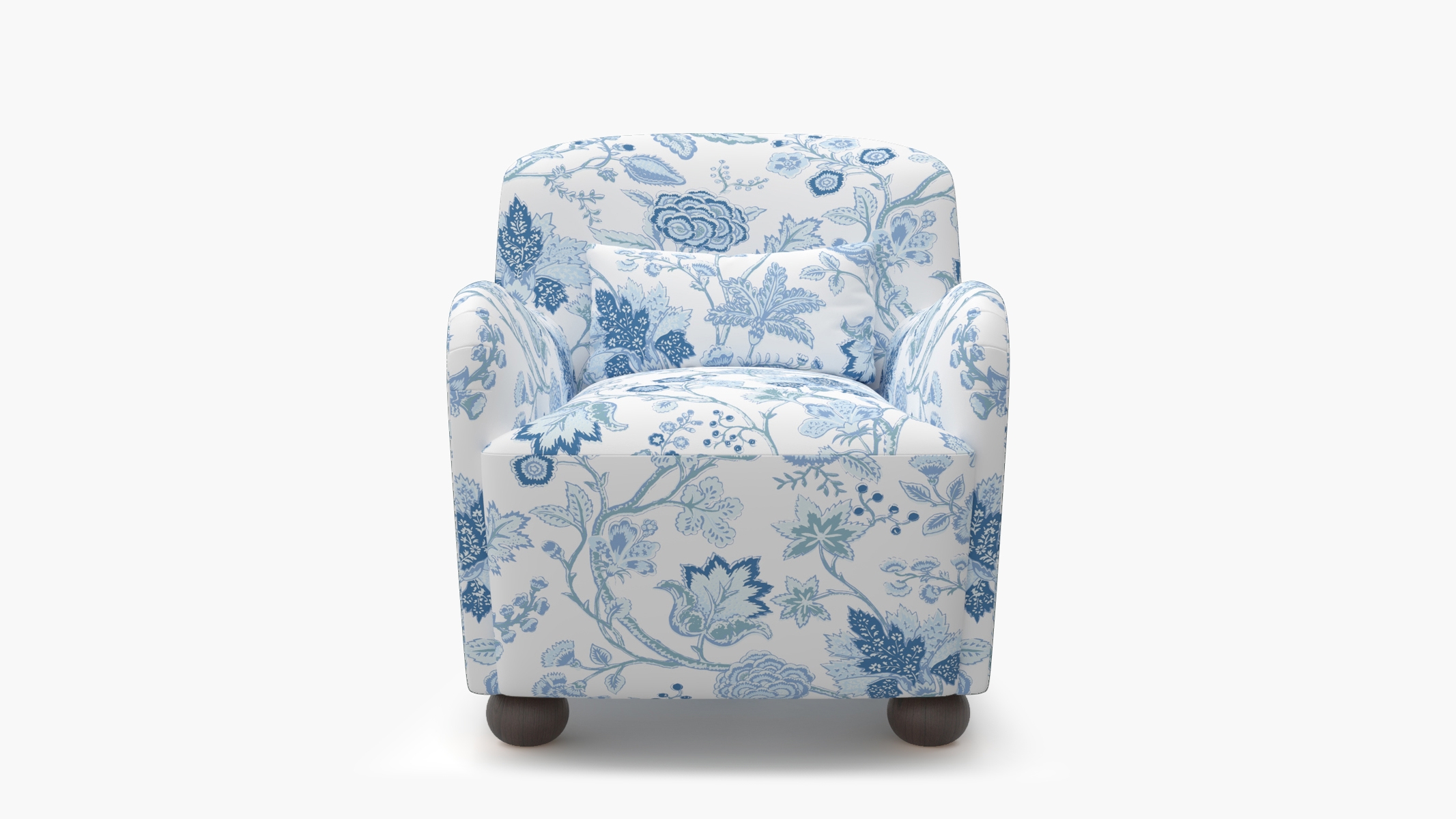 Club Chair, Delft La Vendee, Espresso Bun Foot - Image 0